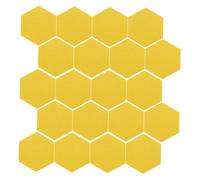 Garneck Lot De 20 Panneaux Décoratifs En Feutre Tableau D'Affichage Hexagonal Pour Chambre À Coucher Panneau D'Affichage Mural En Feutre Panneau D'Insonorisation Jaune