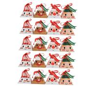 Garneck Lot de 24 Boîtes Triangulaires en Papier pour Bonbons de Noël, Porte-présents Festifs, Boîte à Bonbons et Friandises, Papier Sûr et Solide, pour Biscuits et Petits Style