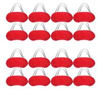 Garneck Lot de 24 Masques de Sommeil en Polyester Rouge Masque de Nuit Yeux avec Élastique Ajustable Protection Oculaire Occultante pour Voyage Sieste Fêtes et Jeux en Équipe