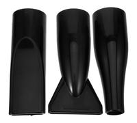 Garneck Lot de 3 Embouts de Coiffure en Abs pour Sèche-cheveux, Diffuseur Concentrateur Noir, Adapté Diamètre Tuyau 4,2 Cm, Maintien Cheveux Lisses et Brillants