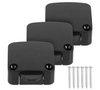 Garneck Lot de 3 Interrupteurs Tactiles pour Lumière de Placard 2A 12V-250V Noir 6 Vis Commande Automatique pour Porte D’Armoire Adapté pour Éclairage de Meubles et Tiroirs