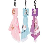 Garneck Lot de 3 Lingettes de Nettoyage Microfibre pour Écrans Électroniques et Lunettes Porte-Clés Décoratif Motifs Petit Garçon Petite Princesse et Petite Fille Compactes et Légères