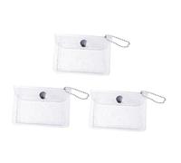 Garneck Lot De 3 Porte-monnaies Pvc Transparents Fermeture à Bouton-pression, Portefeuille Simple En Pvc Pour Femmes, Paquet à Main à La Mode Pour Week-end, Soirèes, Taille Mini