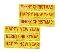 Garneck Lot de 3 sets de Bannières à Franges de Fête Décorations Suspendues pour Jardin et Maison 6 Pièces Couleurs Vives pour Nouvel An et Noël Bannière d'Accueil Festive pour