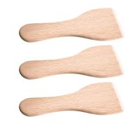 Garneck Lot de 3 Spatules en Bois Multifonctions pour Pâtisserie et Barbecue, Petite Spatule à Crème Réutilisable, Racloir à Beurre pour Pizza et Cuisson, Ustensiles Cuisine Ergonomiques