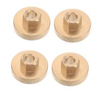 Garneck Lot De 4 Adaptateurs De Roue pour Télécommande Moyeu De Roue Écrou De Moyeu De Roue pour Chenille Écrou De Moyeu De Voiture Laiton Doré
