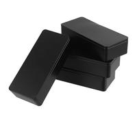 Garneck Lot de 4 Boîtes à Thé Rectangulaires en Fer-Blanc Mat Boîtes de Rangement Portables pour Sachets de Thé Petite Métallique Hermétique Noire pour Voyage et Présent