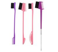 Garneck Lot de 4 Brosses à Sourcils et Cils Double Tête Multifonctions Peigne à Sourcils Maquillage Pinceau à Faux Cils Assortiment 4 Pièces Outil Professionnel pour Couleur Aléatoire