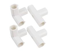 Garneck Lot De 4 Connecteurs De Rechange pour Accessoires De Parc Pièces De Rechange Connecteurs pour Petit Parc Base De Parc Plastique Blanc