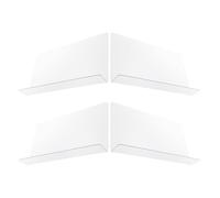 Garneck Lot de 4 Pare-Éclaboussures en PVC Transparent pour Lavabo Barrière Adhésive Anti-Éclaboussures D’Angle 40X12X4 CM Protection Salle de Bain Projections D’Eau