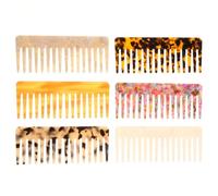 Garneck Lot de 4 Peignes à Main en Acétate Anti-statique 15,1x6,1 Cm Peignes Démêlants Colorés pour Soins Capillaires à Domicile pour Coiffage Doux