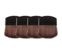 Garneck Lot de 4 Pinceaux Maquillage Petit, Manche Court, pour Blush et Ombre à Paupières, Adapté Maquillage Visage et Yeux, Usage Professionnel et Personnel
