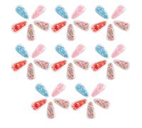 Garneck Lot de 40 Pinces à Cheveux en Pvc Forme Goutte Sequins pour Diy, Faciles à Utiliser, Style Rafraîchissant, pour Voyages et Sorties Couleur Aléatoire