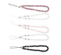 Garneck Lot de 5 Breloques de Téléphone Mignonnes en Perles Colorées pour Décoration Bohème Chaîne de Téléphone Portable Pratique et Légère Accessoire Présent Polyvalent