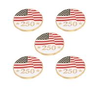 Garneck Lot de 5 Broches Drapeau Américain en Métal Insignes Patriotique et Vétéran pour Vêtements Paquet à Dos et Chapeaux Accessoires Usa pour Fête Nationale Commémoration 250Ème