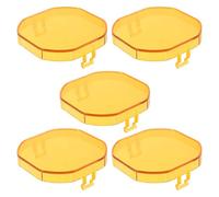 Garneck Lot de 5 Caches Pare-soleil Jaunes pour Phares Cubiques LED 7,6 X 7,6 Cm, Protections Étanches Anti-poussière pour Barres Lumineuses Carrées, Adaptés la Conduite