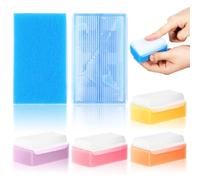 Garneck Lot de 5 Éponges de Bain Sensorielles Multicolores pour Bébé Brosses Douces pour Cuir Chevelu et Croûtes de Lait Accessoires de Massage Tactile pour Éveil Sensoriel et Nettoyage