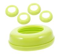 Garneck Lot de 5 Set de Accessoires pour Biberon Anneau de Collier à Vis Couvre-Biberon Étanche Compatible Biberons Larges Plastique Solide Utilisation