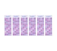 Garneck Lot de 6 Autocollants Clavier Anglais Universels en PVC Compatibles Ordinateurs Portables Bureau Autocollants Clavier QWERTY Couleur Violet pour Rénovation et Saisie Confortable