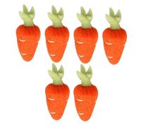 Garneck Lot de 6 Décorations Carotte en Feutrine de Laine Grosse Taille Accessoires DIY pour Broches Barrettes et Ornements de Vêtements Décoration Créative pour Loisirs Manuels