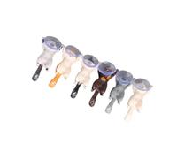 Garneck Lot de 6 Supports de Téléphone Créatifs Chaton Ventouse Accessoires Décoratifs Colorés pour Bureau Support Mobile Polyvalent Horizontal et Vertical Matériau Solide Écologique