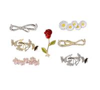 Garneck Lot de 7 Clips de Chaussures en Alliage et Pierres Précieuses, Accessoires Élégants pour Femmes, Décoration DIY pour Chaussures Blanches, Usage Mariage et Soirée, Taille Unique