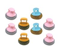 Garneck Lot de 8 Brosses de Nettoyage Cuisine en Fil D’Acier Boule Manches Courts Accessoires Pratiques pour Casseroles et Poêles Brosses Détachables Usage Couleur Couleur Aléatoire