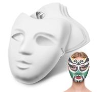 Garneck Lot de 8 Masques à Peindre pour Loisirs Créatifs - Masques en Papier Vierges Couvrant Tout Le Visage, Parfaits pour Les Fêtes D'halloween, Le Cosplay Et Les Bals Masqués.