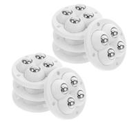 Garneck Lot de 8 Mini Roulettes Adhésives Pivotantes Blanches Roulettes Autocollantes Universelles pour Meubles Légers Petites Roues Compactes pour Bureau la Cuisine et Rangement