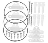 Garneck Lot De Sangles De Sécurité Anti-basculement Pour Meubles Garçon Et Filles, Réglables, Acier Inoxydable, Fixation Murale Pour Placards Et Armoires, Ensemble 9 Pièces Blanc