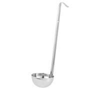 Garneck Louche à Soupe Inox Robuste Avec Crochet Pour Suspension Cuillère Doseuse Épaisse Avec Mesure Onces Ustensile Multifonction Pour Cuisine Pâtisserie Et Salons De Thé