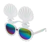 Garneck Lunettes Amusantes en Plastique Forme Coquillage Couleur Vive Légères et Résistantes Accessoires pour Fête Hawaïenne Pool Party et Événements D’Été Lunettes Décoratives