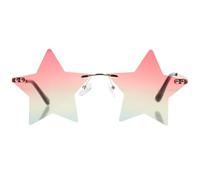 Garneck Lunettes sans Monture Vintage Rose PC UV Protection Ambiance | Style Rétro Chic, Verres Irréguliers, Fête Festive, Photos de Plage, Usage Plupart des Gens