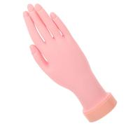 Garneck Main D'entraînement Flexible et Pliable, Main Simulée pour Ongles en Acrylique, Modèle Réaliste pour Apprentissage Nail Art Débutants, Pratique et Réutilisable pour Formation