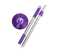 Garneck Manche pour Balai Rotatif en Acier Inoxydable Accessoire de Remplacement Léger et Solide Manche de Serpillière Rotative Violet pour Nettoyage Maison et Sols Difficiles D’accès