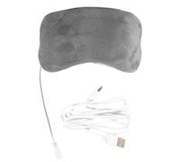 Garneck Masque Chauffant et Yeux USB en Peluche Cristal, Température Constante 52°, Soulage les Yeux Secs Bloque la Lumière Sommeil Réparateur