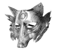 Garneck Masque de Loup Halloween Vintage Argenté, Accessoire Léger et Confortable pour Cosplay et Fêtes, Masque Unique pour Spectacle, Décoration et Soirée D’horreur