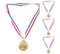 Garneck Médailles de Boxe avec Ruban en Nylon 4 Pièces en Alliage de Zinc Récompenses Sportives Finement Travaillées pour Étudiants et Athlètes pour Compétitions et Fêtes