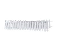 Garneck Mini Clôture en Bois 1m X 5cm, Blanche, Bordure Flexible | Scène Miniature Soignée, Finition Précise, pour Jardins Féeriques, Bonsaï, Pots Succulents et Mini Bassins