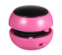 Garneck Mini Haut-Parleur Externe USB Rechargeable Rose avec Entrée Audio 35 MM Haut-Parleur de Bureau Portable Compact Compatible Téléphone et Ordinateur pour Usage Maison et Bureau
