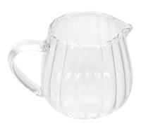Garneck Mini Pichet en Verre Transparent 100 Ml Crémier en Verre Petit Verseur de Lait Pichet Cafetière Tasse à Sauce Sirop D'érable Carafe de Service avec Bec Verseur