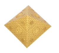 Garneck Mini Sculpture Résine Pyramide Égyptienne Ancienne Décor de Bureau Compact et Stable Ornement Maquette Miniature pour Étagère et Maison Modèle Doré