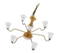 Garneck Miniature Ceiling Lamp Mini Suspended Light Warm Glow Miniature House Model Lamp for Home Office Decor