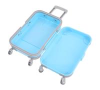Garneck Miniature Suitcase for Dolls Realistic Doll House Luggage Portable Travel Case Lake Accessory for Miniature Scene Decoration