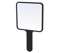 Garneck Miroir à Main Maquillage Portable en Abs Surface Claire et Poignée Confortable, pour Maquillage et Voyages d'affaires