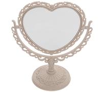 Garneck Miroir de maquillage double face en forme de cœur avec plateau rotatif à 360 °, miroir de vanité parfait pour la chambre à coucher dans le centre-ville de fille esthétique, idéal pour et