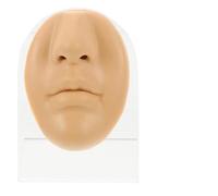 Garneck Modèle Humain Visage Souple Couleur Peau avec Support Mannequin Nez et Bouche pour Pratique Piercing Présentoir Bijoux Flexible pour Salon et Formation Piercing