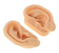 Garneck Modèles d'Oreilles en Silicone Souple Paire de Simulation Anatomique Réaliste pour Entraînement au Piercing et Massage Auriculaire Modèle d'Anatomie Humaine Éducatif pour