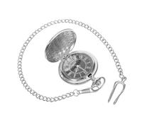 Garneck Montre De Poche à Quartz avec Chaîne Montre Gousset Vintage à Chiffres Romains Couverte Large pour Homme Et Femme