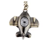 Garneck Montre de Poche Avion Alliage Créative Porte haîne Pull Décoratif Bronze